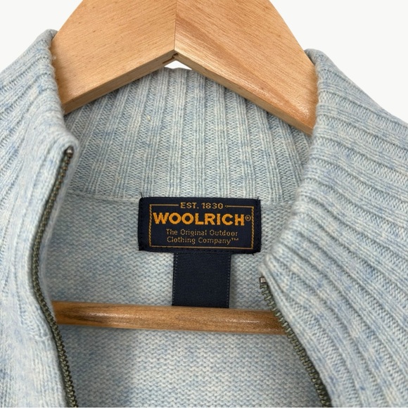 Vintage Y2K Woolrich 100% Lambs Wool Zip Fair Isle Sweater | Sz Medium | Green - Picture 3 of 16